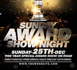 精致的颁奖典礼PSD模板：Award Show Flyer